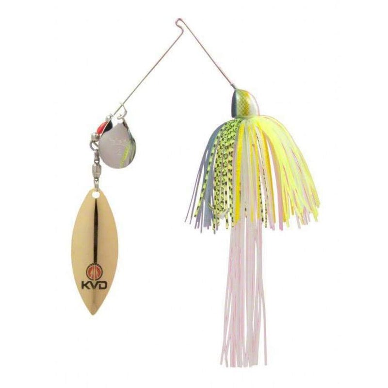 Strike King Finesse KVD Spinnerbait, Chartreuse Sexy Shad, 3/8-Ounce - Image 1